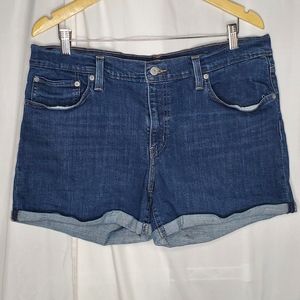 Levis Mid Length Cotton Viscose Blend Shorts Size 33